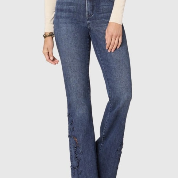 Democracy Denim - Absolution Out There Flare Die Cut High Rise Jeans - indigo sz 12